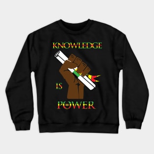 Knowledge Power Africa Motherland Black History Month Crewneck Sweatshirt